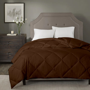 Razzai World 100 GSM comforter with plush softness and elegance (chocolate brown)