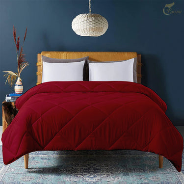 all weather comforter burgundy