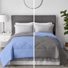 reversible ac comforter silver sky blue