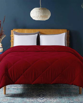 all weather comforter burgundy