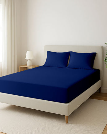 Teal Premium Microfiber Fitted Bedsheet – Ultra Soft & Elegant Finish