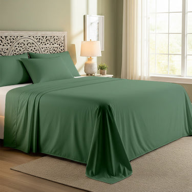 Emerald Cotton Flat Bedsheet – Modern, Soft & Effortlessly Stylish