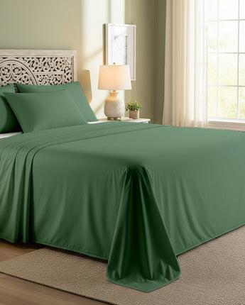 Emerald Green Cotton Bedsheet With Pillow Cover – Elegant, Soft & Naturally Refreshing