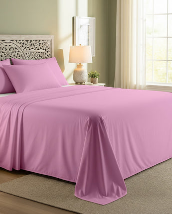 Baby Pink Cotton Flat Bedsheet – Modern, Soft & Effortlessly Stylish