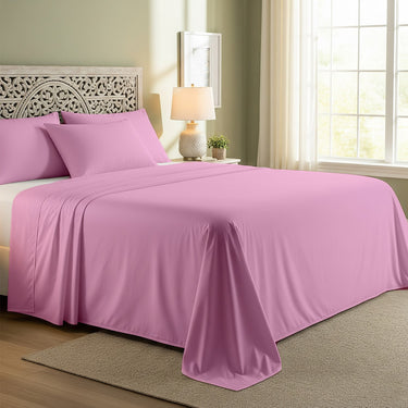 Baby Pink Cotton Flat Bedsheet – Modern, Soft & Effortlessly Stylish