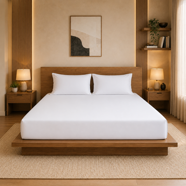 Premium Percale Cotton 200 TC Bedsheet Set with 2 Pillow Covers | Soft & Cool Feel