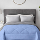 Razzai - 100 GSM Soft AC Comforter Hotel Quality-Down Alternative Reversible Comforter - All Season |AC Comforter/Blanket/Quilt/Rajai Double Bed|Silver/Sky Blue