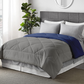 Razzai - 100 GSM Soft AC Comforter Hotel Quality-Down Alternative Reversible Comforter - All Season |AC Comforter/Blanket/Quilt/Rajai Double Bed|Silver/Medium Blue