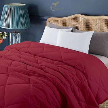 150 GSM Soft AC Comforter | Microfiber & Lightweight |Burgundy|