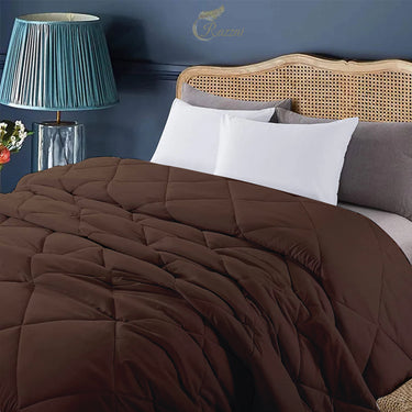 150 GSM Soft AC Comforter |Lightweight & Microfiber |Chocolate Brown|