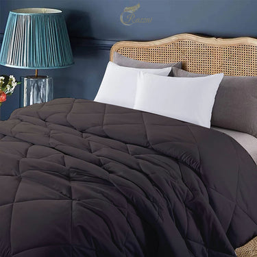 150 GSM Soft AC Comforter |Microfiber & Lightweight |Dark Grey|