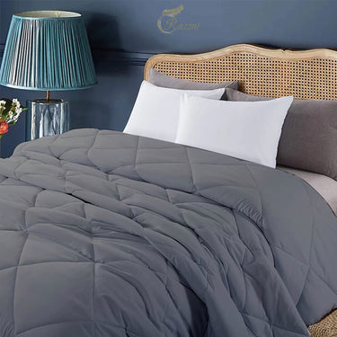 150 GSM Soft AC Comforter | Microfiber & Lightweight |Silver|