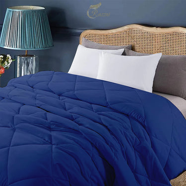 150 GSM Soft AC Comforter |Lightweight & Microfiber |Medium Blue|