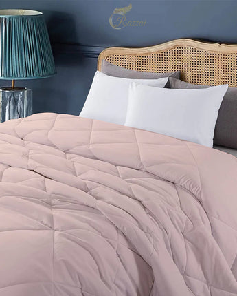 Razzai - 150 GSM Soft AC Comforter Hotel Quality-Down Alternative Comforter - All Season |AC Comforter/Blanket/Quilt/Rajai |Peach