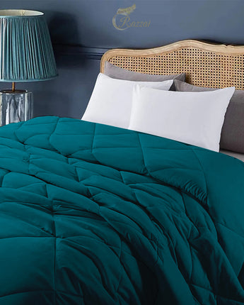 Razzai - 150 GSM Soft AC Comforter Hotel Quality-Down Alternative Comforter - All Season |AC Comforter/Blanket/Quilt/Rajai|Teal