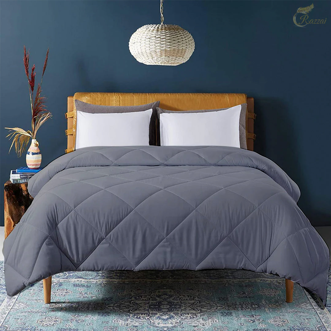 Razzai - 200 GSM Soft AC Comforter Hotel Quality-Down Alternative Comforter - All Season |AC Comforter/Blanket/Quilt/Rajai|Chocolate Brown