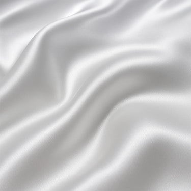 White Satin Fitted Bedsheet With Pillow Cover