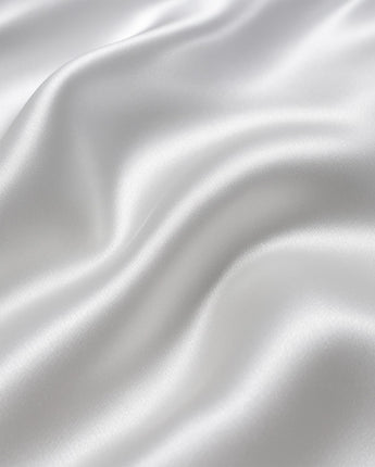 White Satin Fitted Bedsheet | Smooth Velvet Touch | Premium Bedroom Elegance