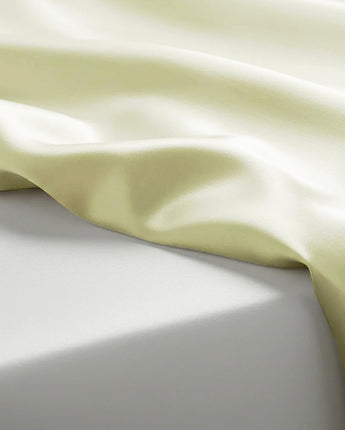 Beige Velvet Satin Flatted Bedsheet With Two Pillow Cover– Elegant Shine & Ultra Soft Luxury Comfort