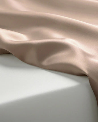 Bear Beige Velvet Satin Flatted Bedsheet With Two Pillow Cover– Royal Shine & Ultra Soft