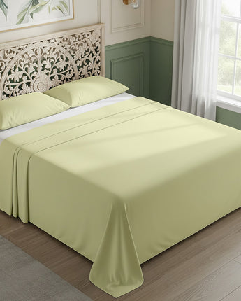 Ivory Cotton Flat Bedsheet – Modern, Soft & Effortlessly Stylish