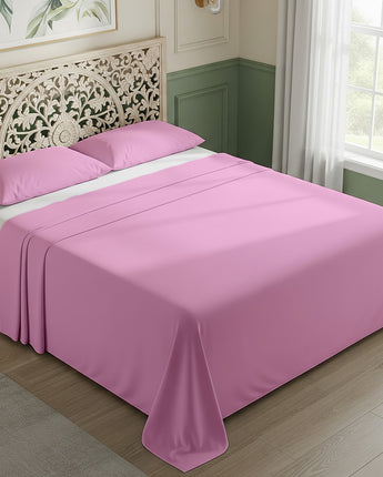 Baby Pink Cotton Flat Bedsheet – Modern, Soft & Effortlessly Stylish