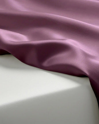 Light Mauve Satin Bedsheet With Pillow Cover – Silky Smooth Luxury for Your Bedroom