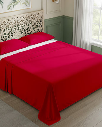 Hot Pink Cotton Flat Bedsheet – Modern, Soft & Effortlessly Stylish