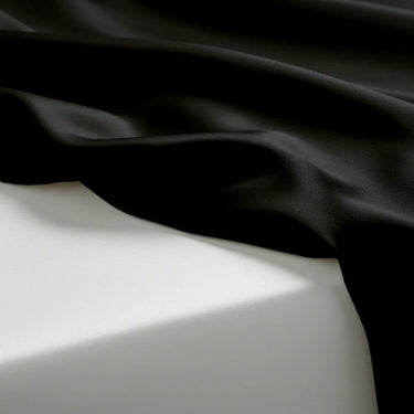 Black Satin Flatted Bedsheet – Smooth, Elegant & Comfortable