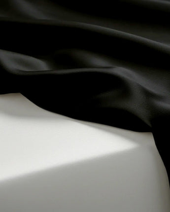 Black Velvet Satin Flatted Bedsheet – Premium Luxury & Elegant