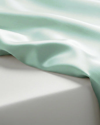 French Grey Velvet Satin Flatted Bedsheet With Pillow Cover – Subtle Elegance & Timeless Luxury