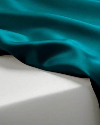 Teal Satin Bedsheet – Smooth, Elegant & Comfortable
