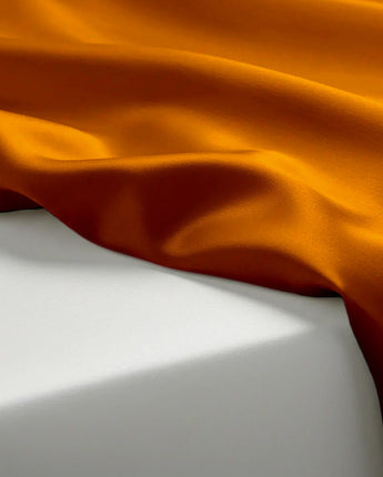 Copper Brown Satin Flatted Bedsheet  With Two Pillow Cover – Royal Shine & Luxurious Comfort