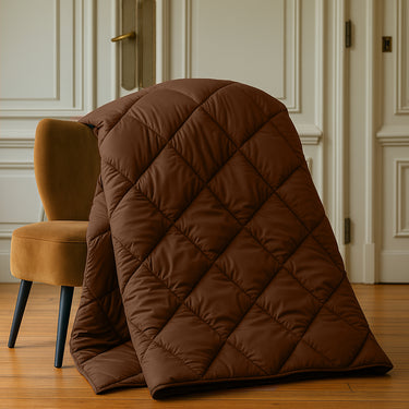 Exclusive 100 GSM bedding comforter with elegant craftsmanship and plush touch( brown )