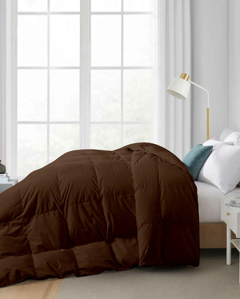 Razzai Down Alternative Soft Quilted 300 GSM All Weather Comforter |Chocolate Brown |Microfibre, lightweight