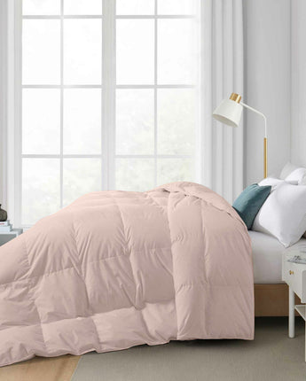 Razzai Down Alternative Soft Quilted 300 GSM All Weather Comforter|Peach (Microfiber, lightweight)