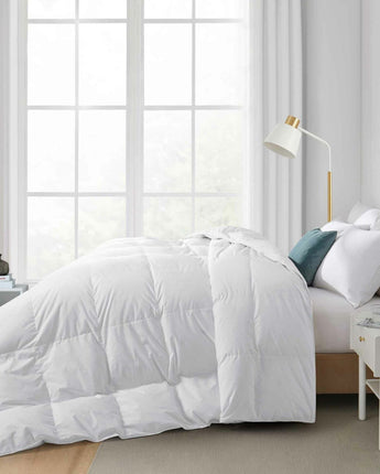 Razzai Down Alternative Soft Quilted 300 GSM All Weather Comforter|White |Microfibre, lightweight