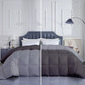  Affordable and Soft 300 GSM Comforter – Best Premium Comfort for Mild Winter (silver dark grey)