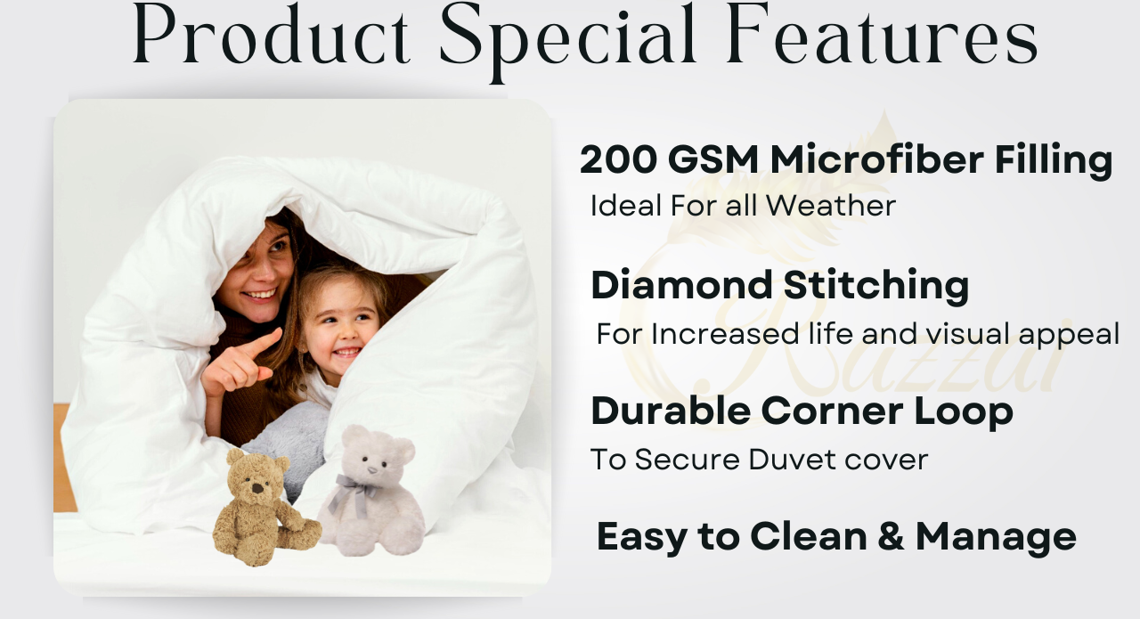 Razzai - 200 GSM Soft AC Comforter Hotel Quality-Down Alternative Comforter  All Season |AC Comforter/Blanket/Quilt/Rajai|Burgundy