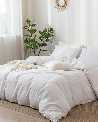 Razzai Super Soft Microfiber Piece Duvet Cover and 2 Pillow Cover (18X28 Inches) - Single, Double, King Size /White