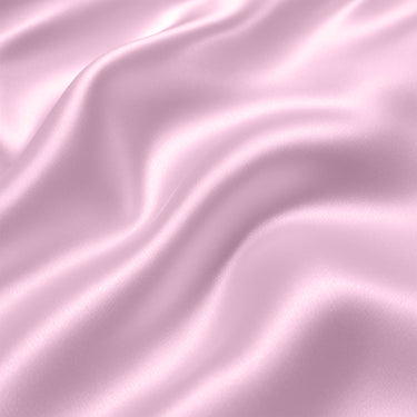 Baby Pink Satin Fitted Bedsheet With Pillow Cover