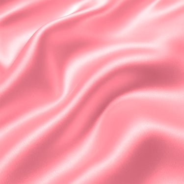 Coral Pink Satin Fitted Bedsheet With Pillow Cover