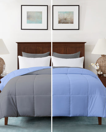 ac comforter quilt silver sky blue