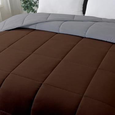 150 GSM Soft AC Comforter |Lightweight & Reversible |Silver Chocolate Brown|