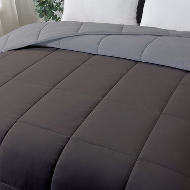 150 GSM Soft AC Comforter |Reversible & Lightweight |Silver Dark Grey|