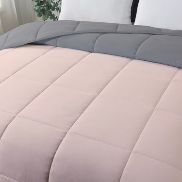 150 GSM Soft AC Comforter |Reversible & Lightweight |Silver Peach|