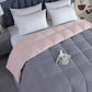 Razzai Down Alternative Soft Quilted 300 GSM All Weather Comforter |Silver/Peach