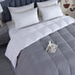 Razzai Down Alternative Soft Quilted 300 GSM All Weather Comforter |Silver/White