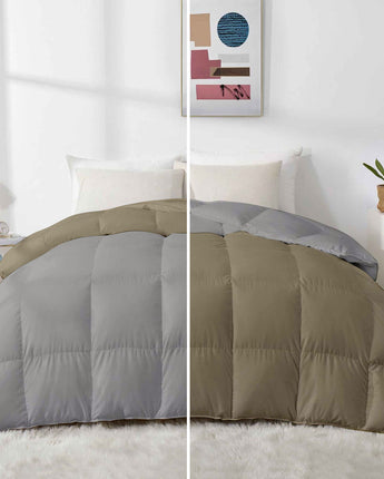 heavy winter quilt silver beige