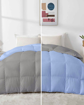 best quilt for heavy winter silver sky blue